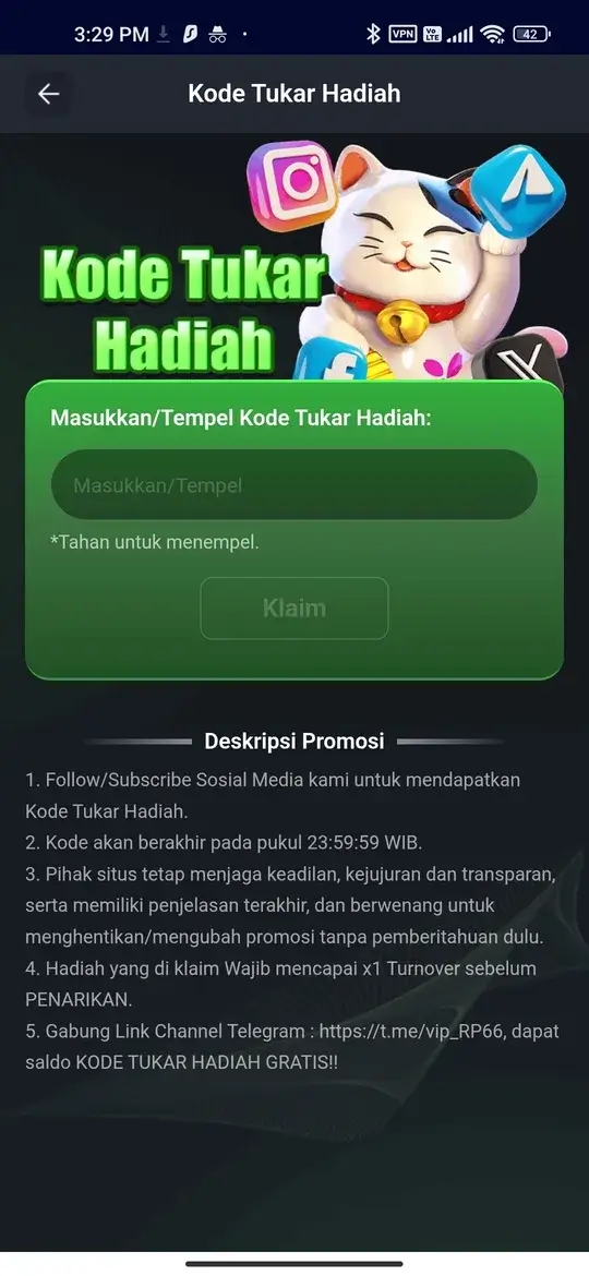 RP66 APK Screenshot 5 - Menu Deposit